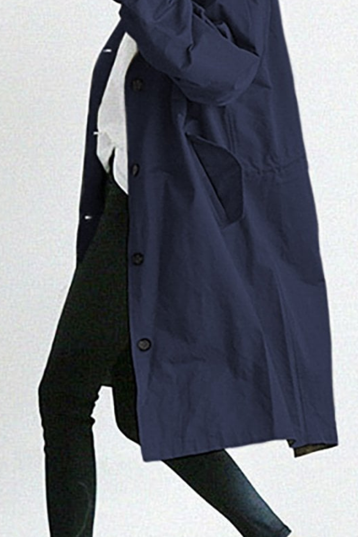 WOMEN’S COAT | LONG BUTTON-UP TRENCH