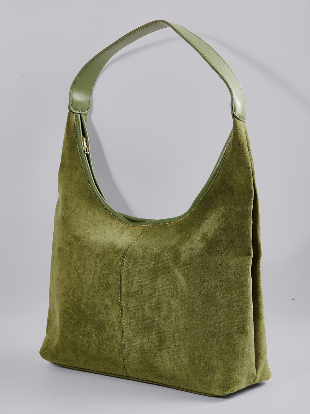 HANDBAG | SUEDE HOBO BAG WITH MINIMALIST DESIGN AND SINGLE STRAP