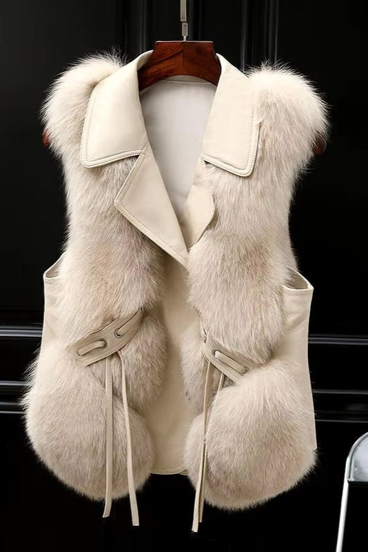 FAUX FUR SLEEVELESS VEST