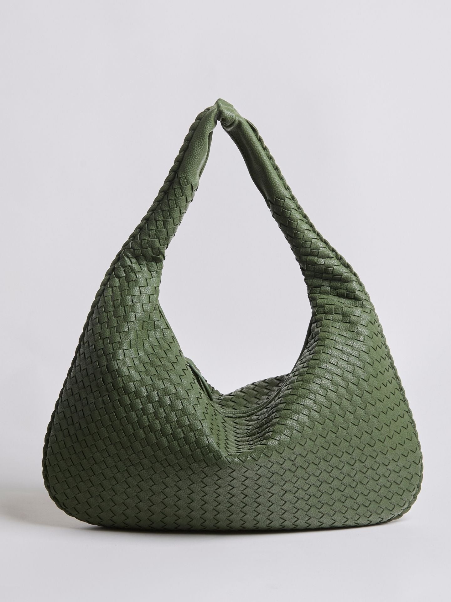 HANDBAG | WOVEN LEATHER HOBO BAG WITH SOFT STRUCTURE