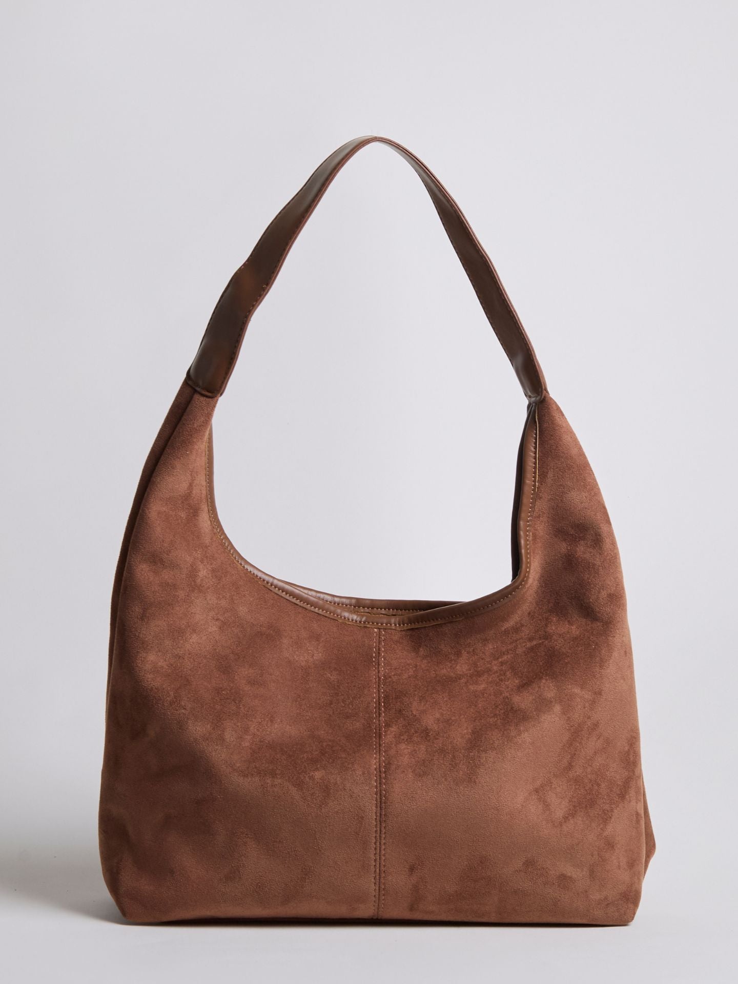 HANDBAG | SUEDE HOBO BAG WITH MINIMALIST DESIGN AND SINGLE STRAP