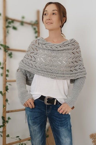 WOMEN’S KNIT SHRUG | OFF-SHOULDER PULLOVER