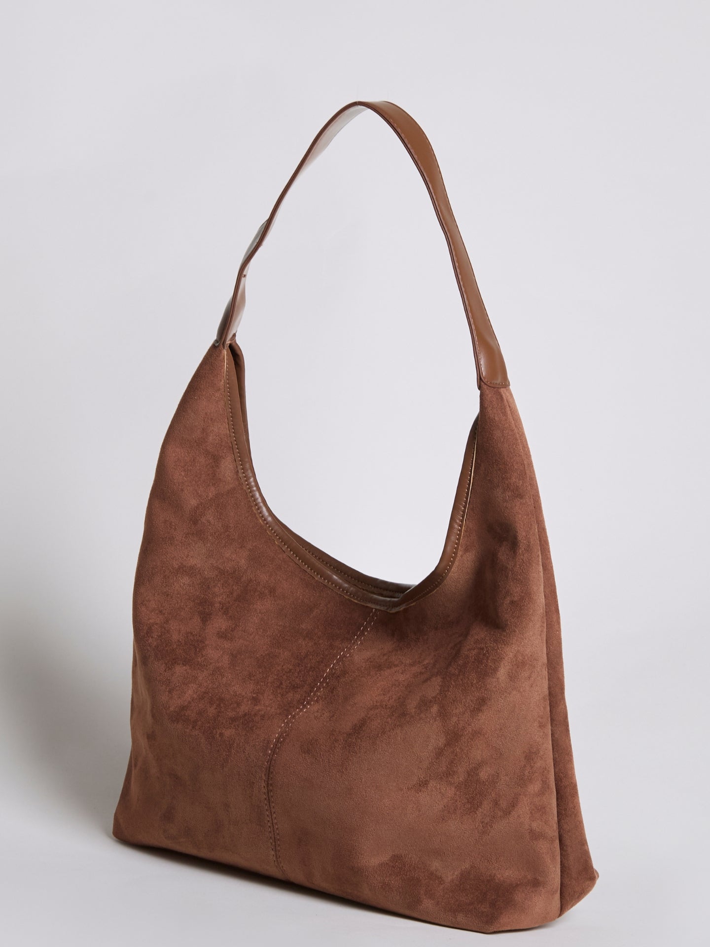 HANDBAG | SUEDE HOBO BAG WITH MINIMALIST DESIGN AND SINGLE STRAP