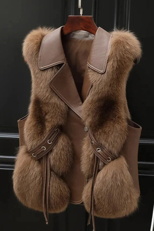 FAUX FUR SLEEVELESS VEST