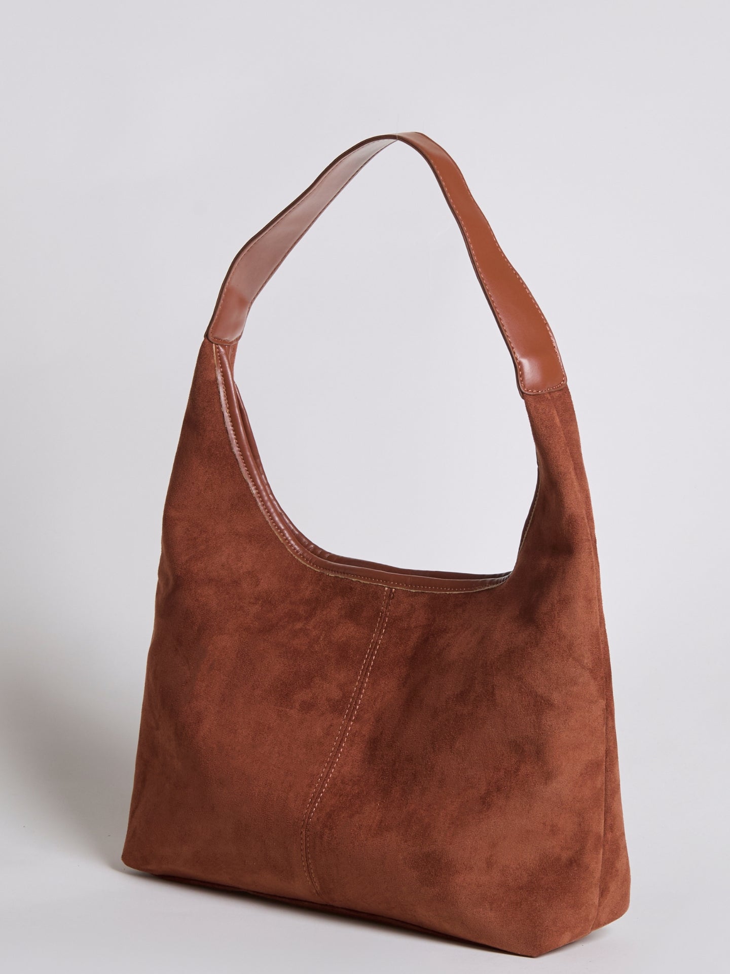 HANDBAG | SUEDE HOBO BAG WITH MINIMALIST DESIGN AND SINGLE STRAP