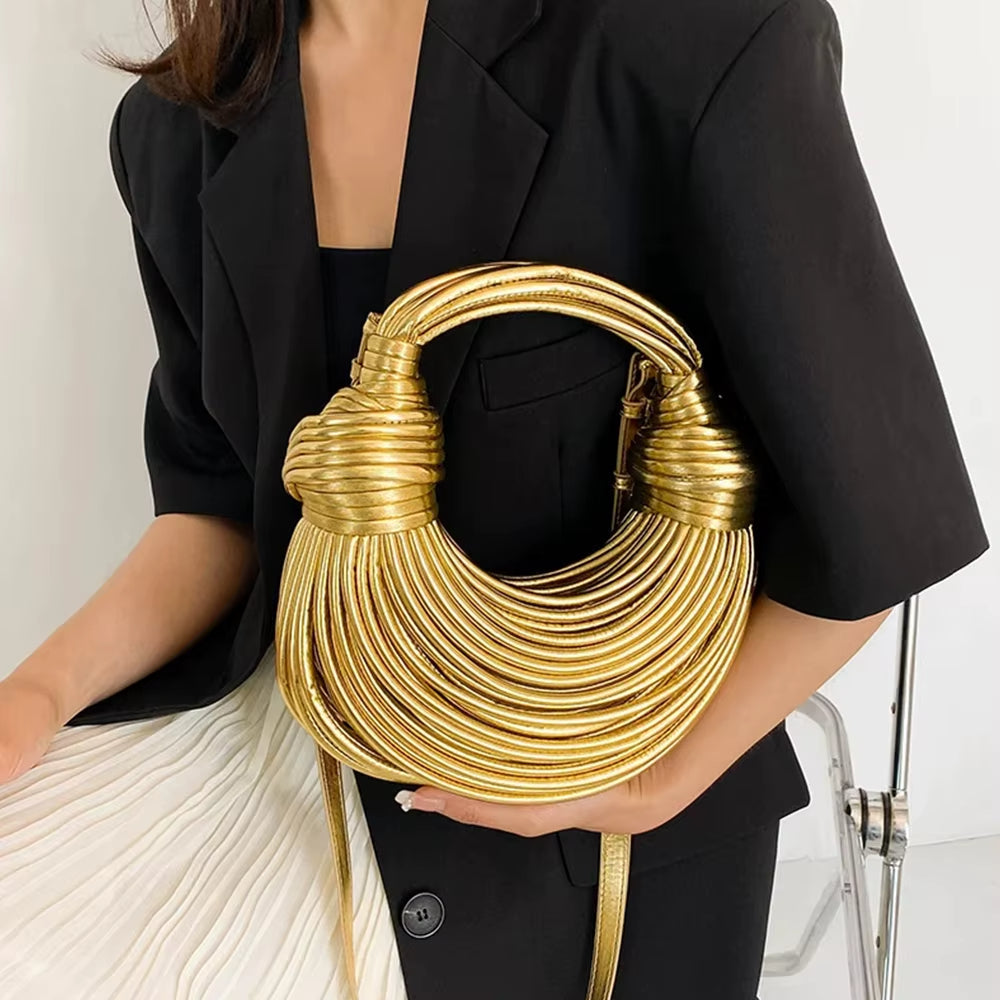 GLAM STATEMENT | SCULPTURAL METALLIC EVENING BAG