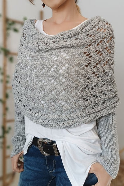 WOMEN’S KNIT SHRUG | OFF-SHOULDER PULLOVER