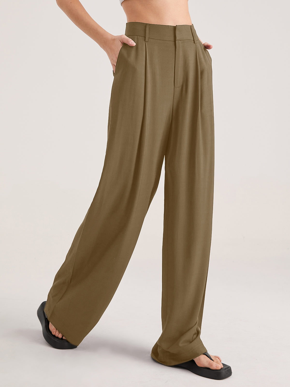 EFFORTLESS CHIC | HIGH WAIST WIDE LEG TROUSERS