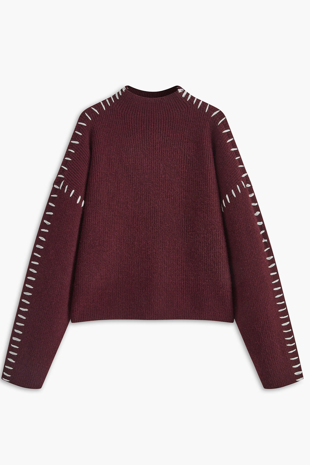 OVERSIZED KNITTED MOCK NECK JUMPER
