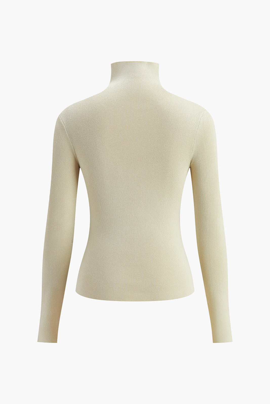 TWO TONE LONG SLEEVE KNITTED TOP