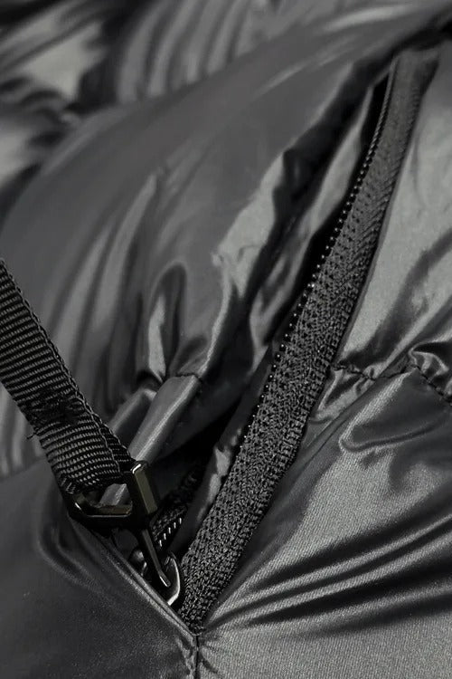 LONG HOODED PUFFER COAT