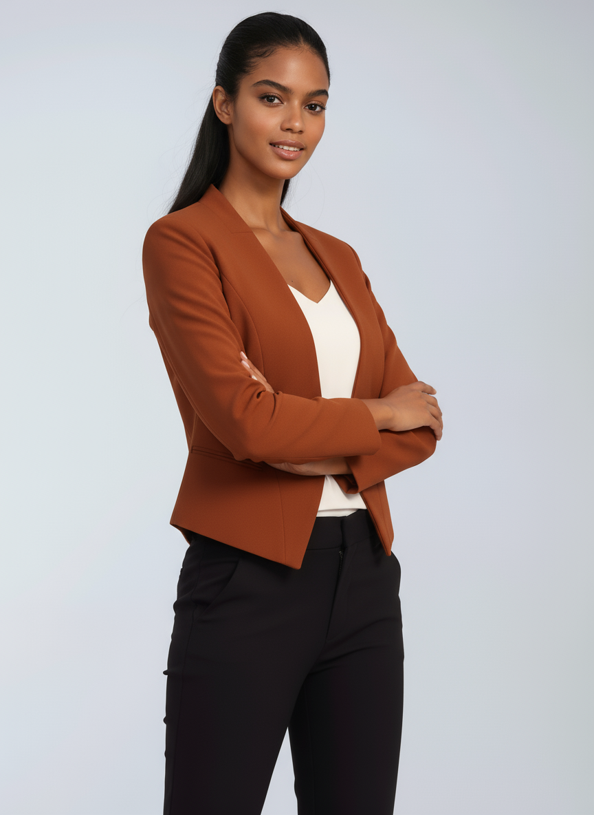 CROPPED OFFICE BLAZER JACKET