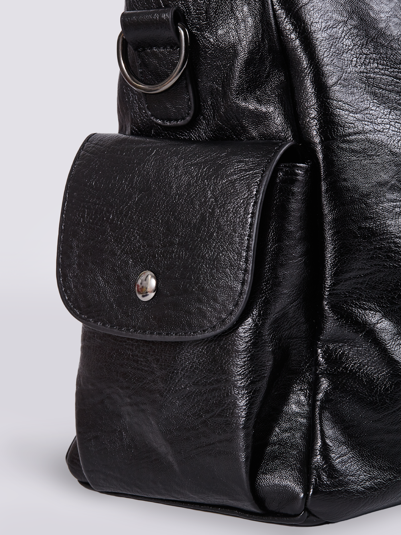 EVERYDAY ELEGANCE | BLACK LEATHER TOTE BAG