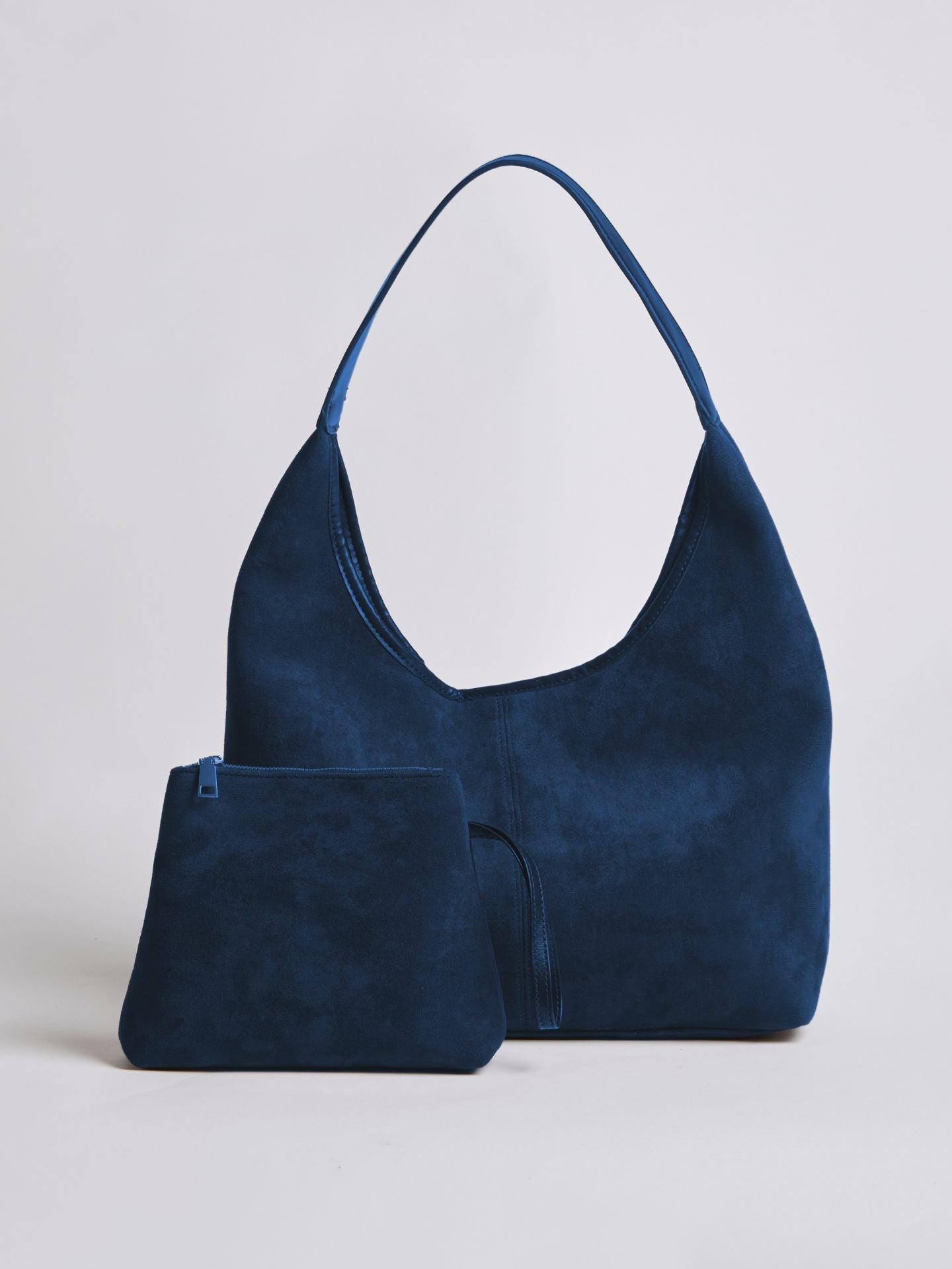 HANDBAG | SUEDE HOBO BAG WITH MINIMALIST DESIGN AND SINGLE STRAP