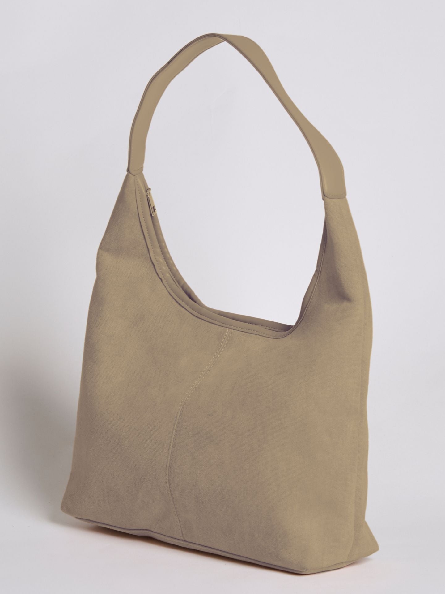 HANDBAG | SUEDE HOBO BAG WITH MINIMALIST DESIGN AND SINGLE STRAP