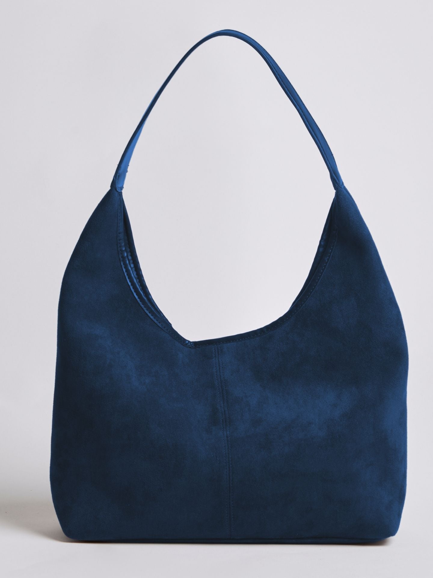 HANDBAG | SUEDE HOBO BAG WITH MINIMALIST DESIGN AND SINGLE STRAP