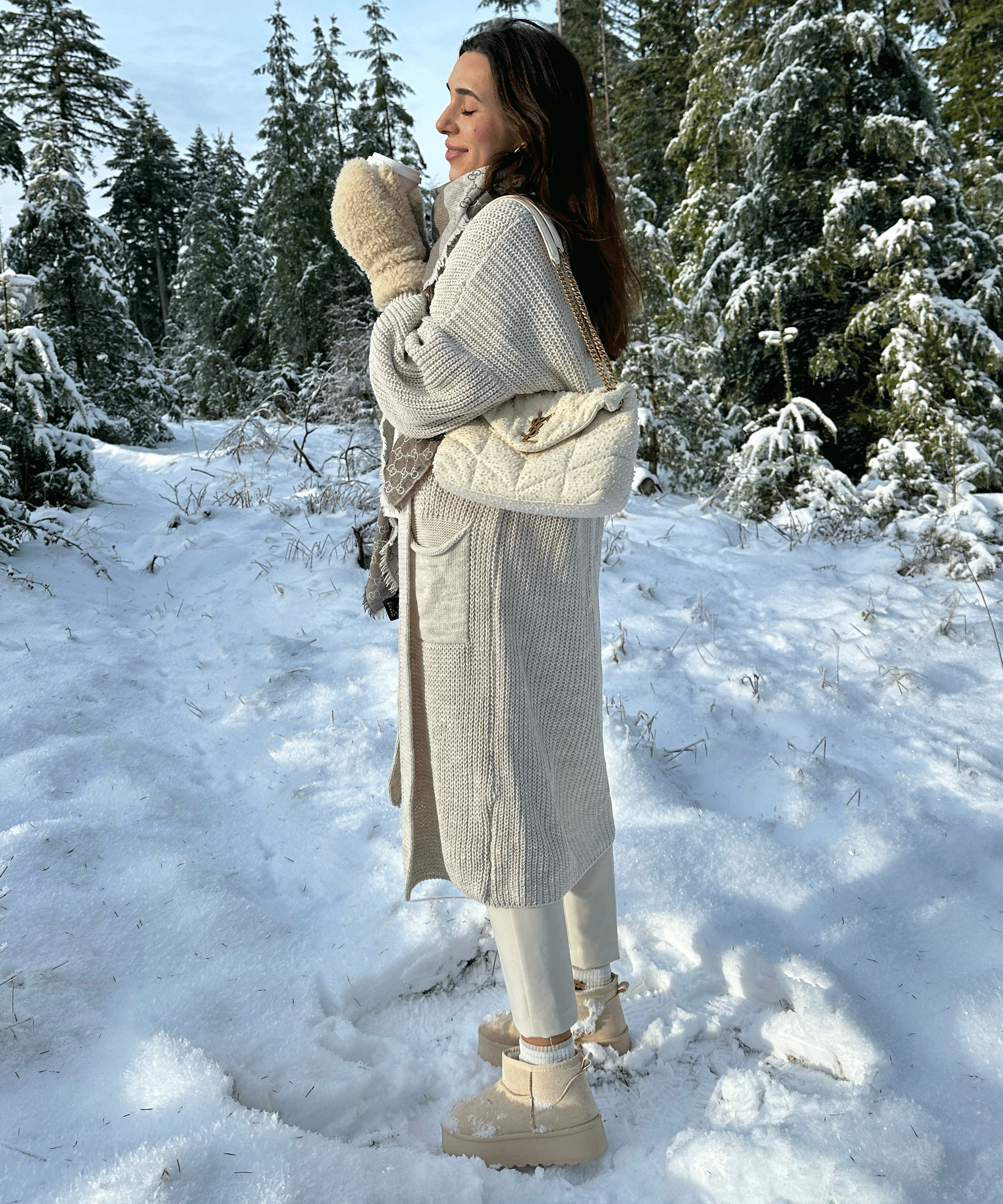 LONG KNITTED CARDIGAN – OPEN FRONT