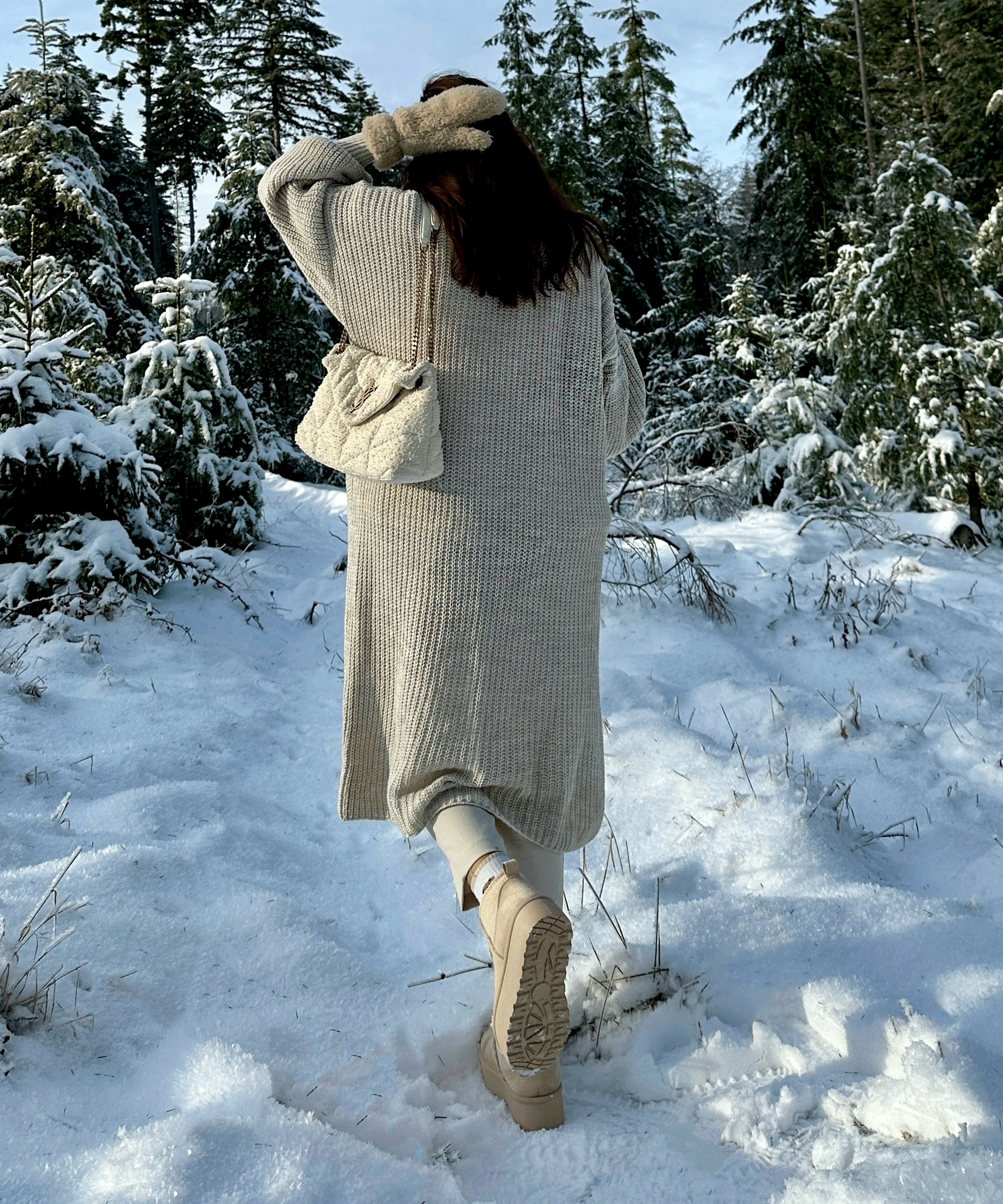 LONG KNITTED CARDIGAN – OPEN FRONT