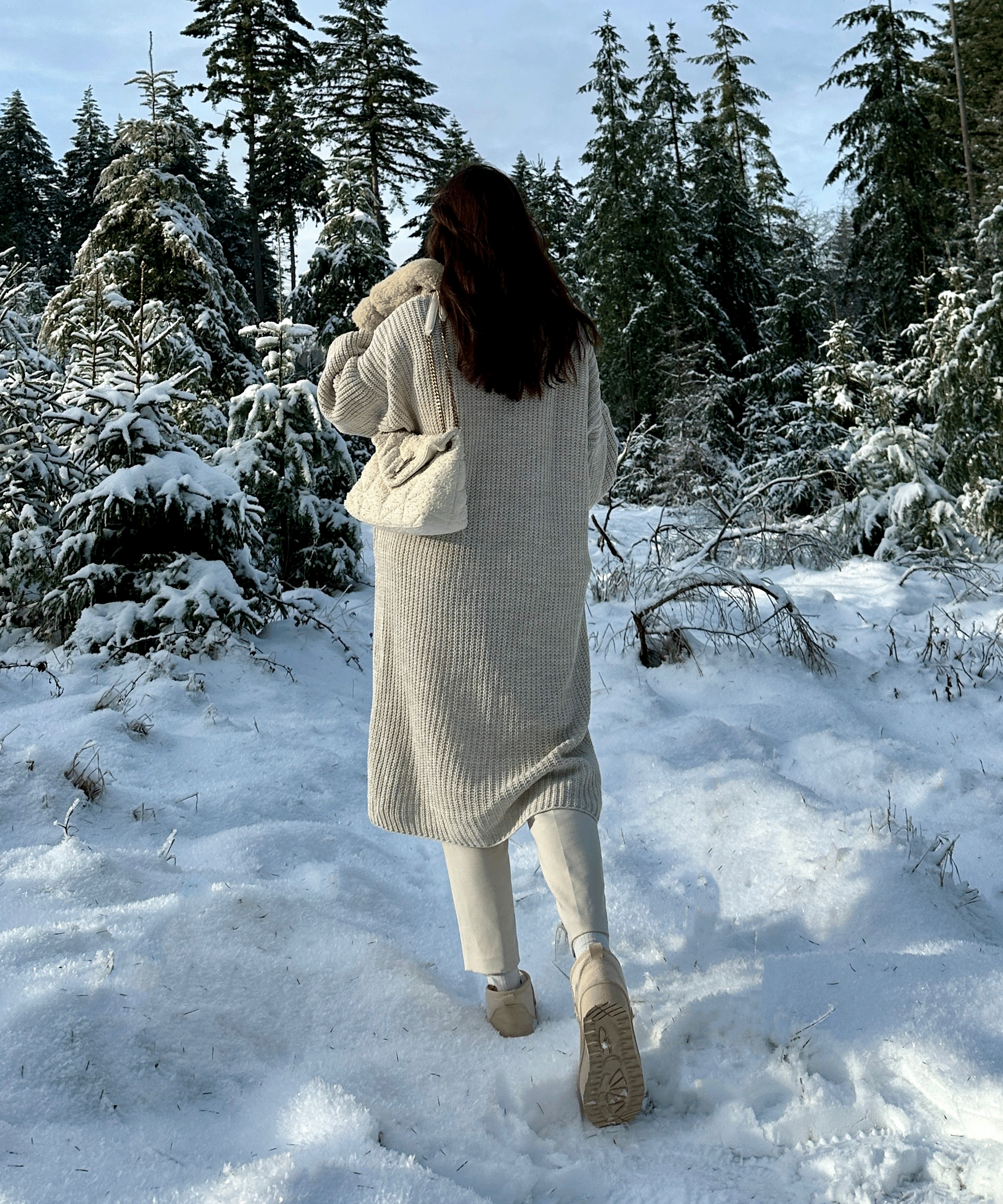 LONG KNITTED CARDIGAN – OPEN FRONT