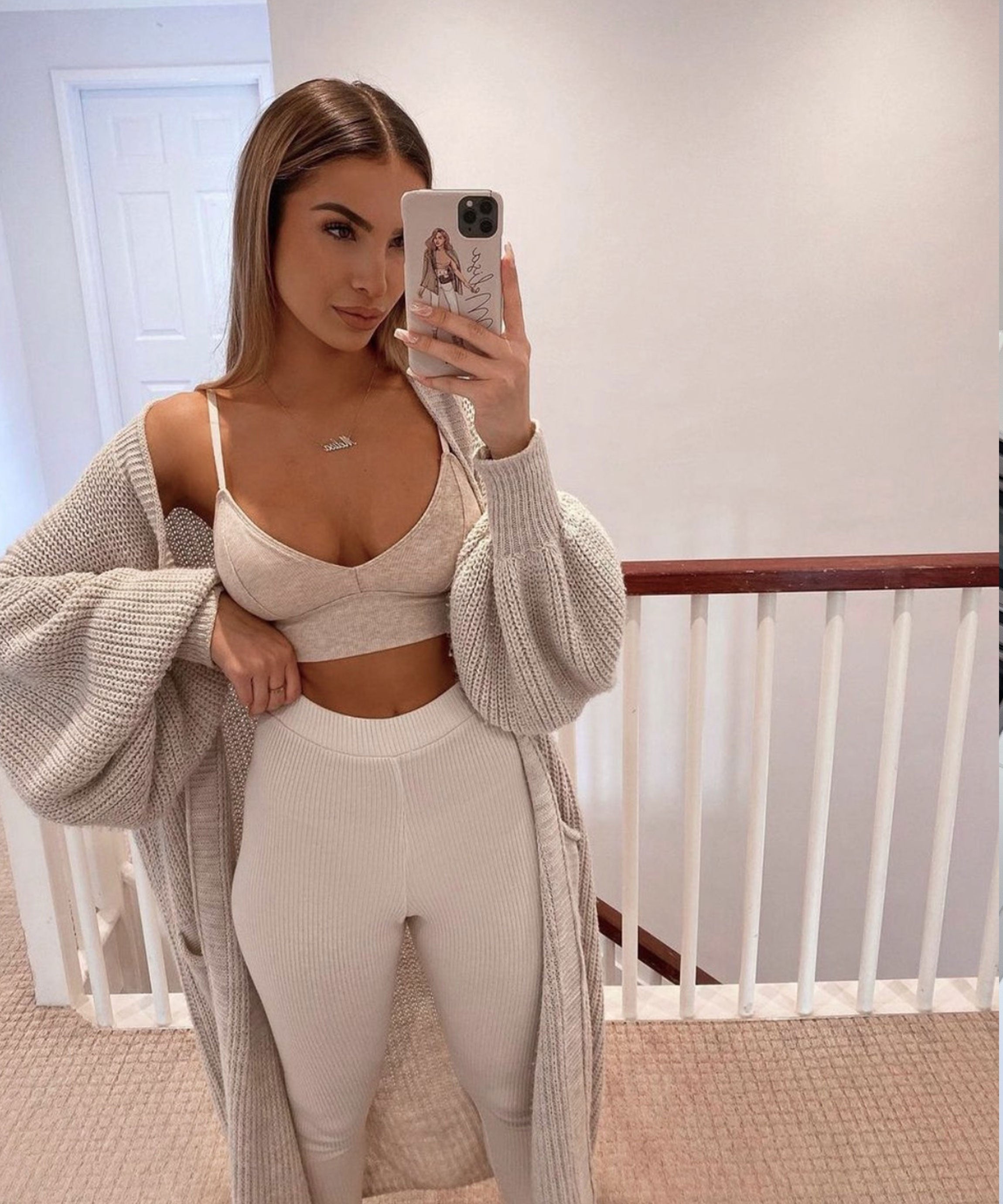 LONG KNITTED CARDIGAN – OPEN FRONT