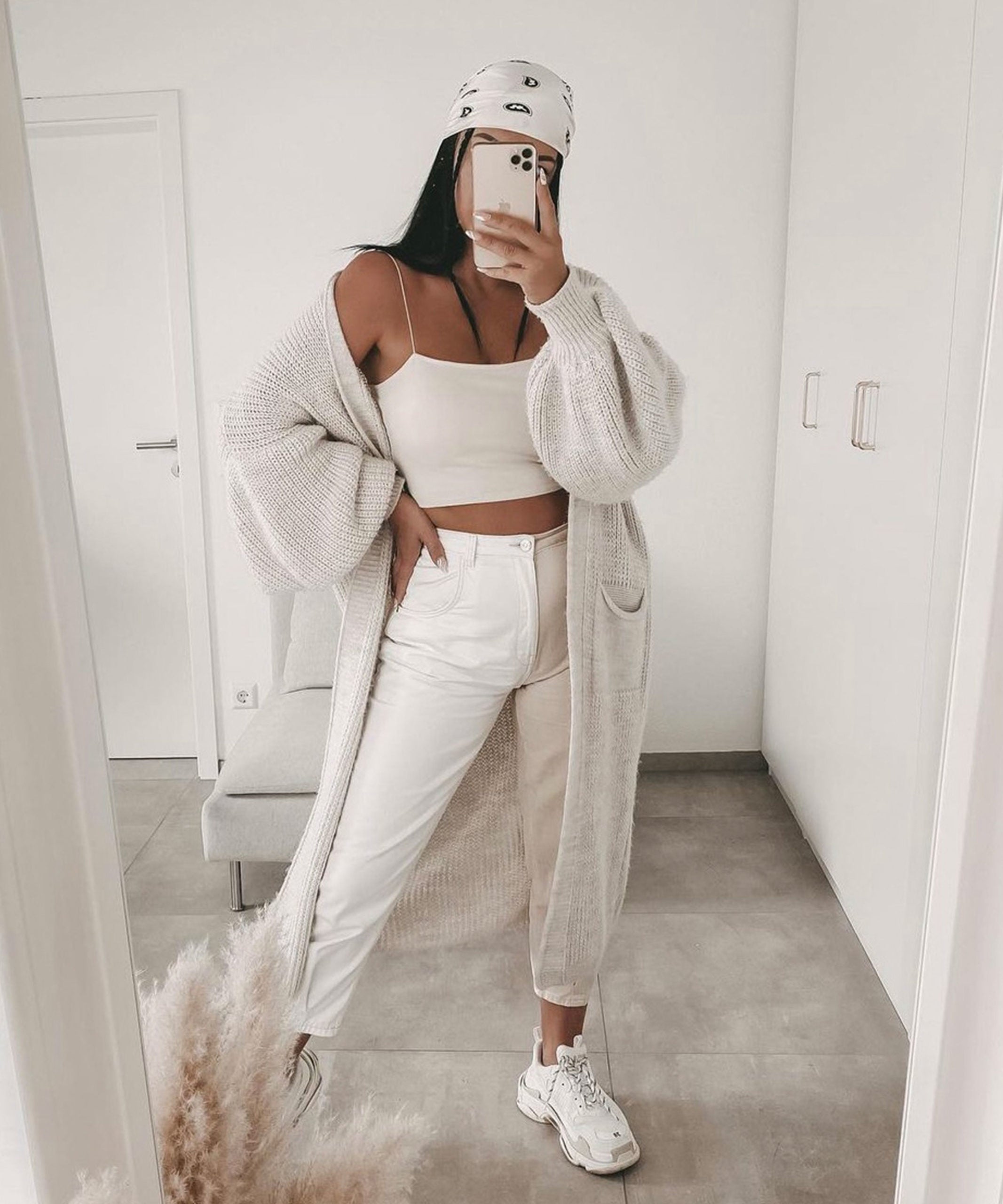 LONG KNITTED CARDIGAN – OPEN FRONT