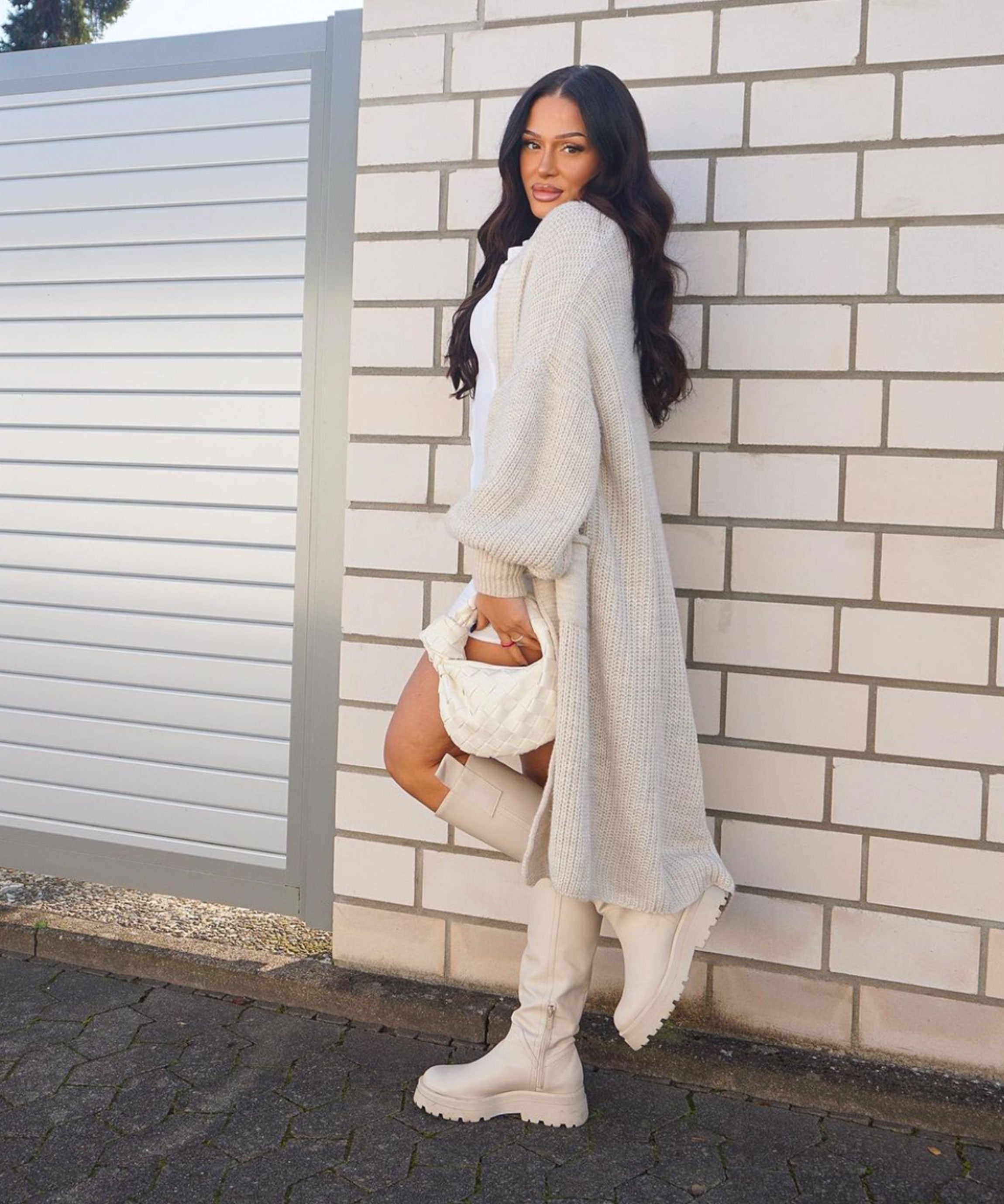 LONG KNITTED CARDIGAN – OPEN FRONT