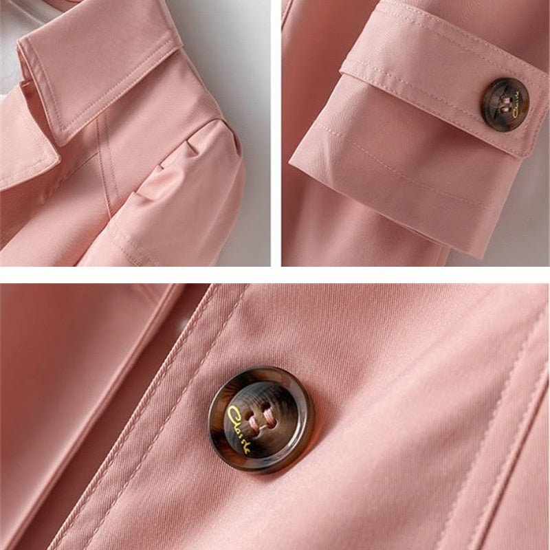 TRENCH COAT | LONG DOUBLE BREASTED COAT WITH BELT