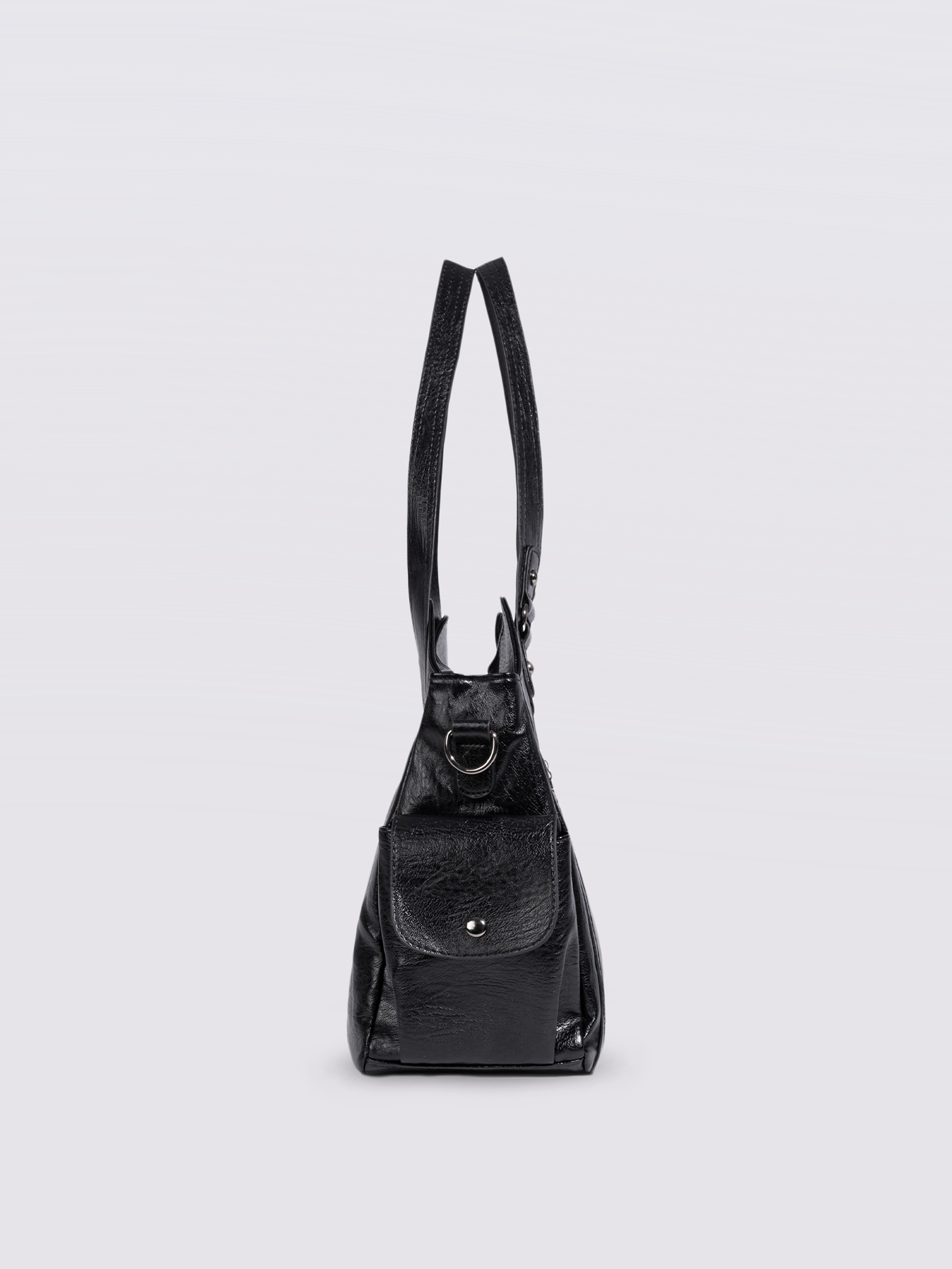 EVERYDAY ELEGANCE | BLACK LEATHER TOTE BAG