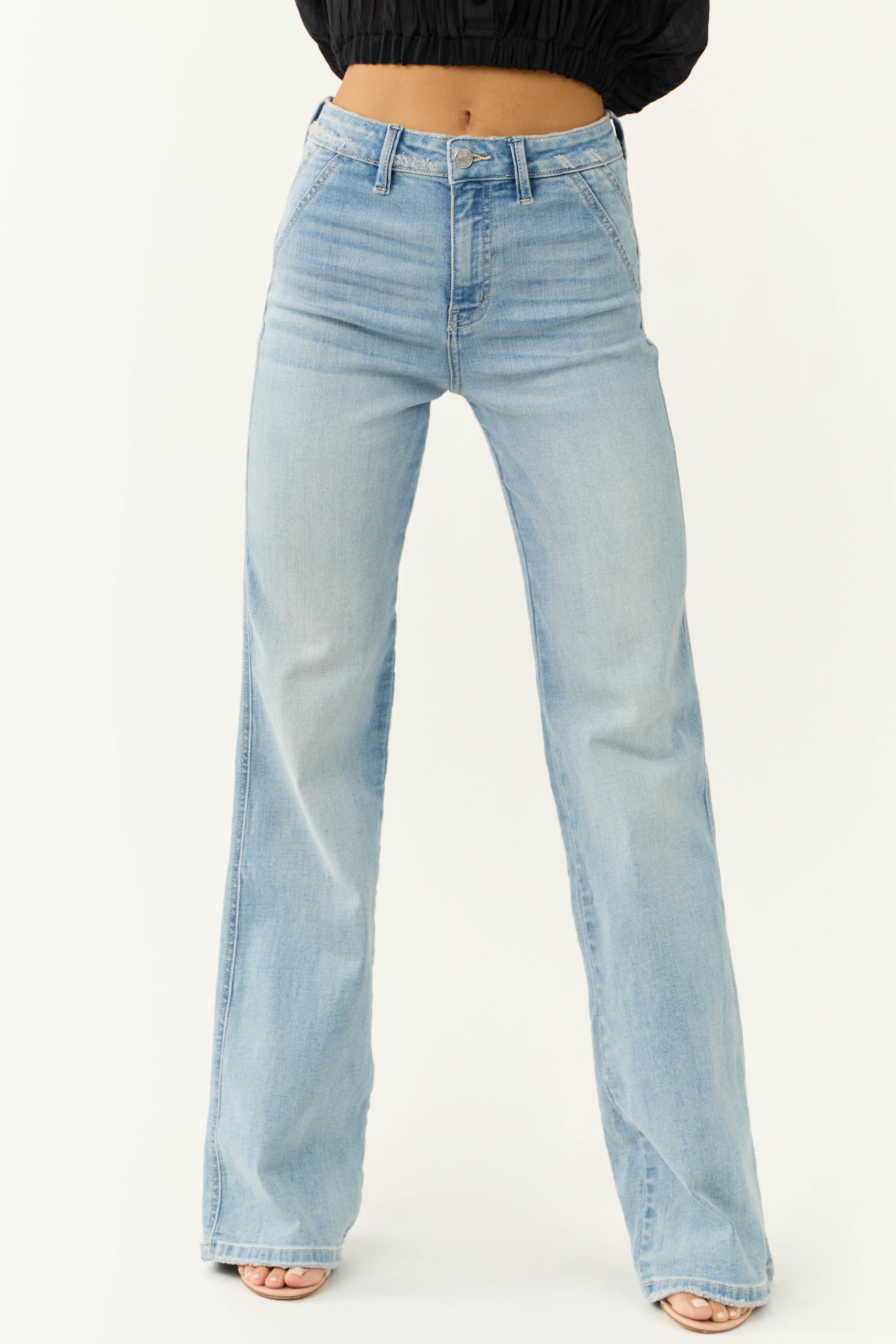 WOMEN’S WIDE LEG JEANS | HIGH WAIST LIGHT BLUE
