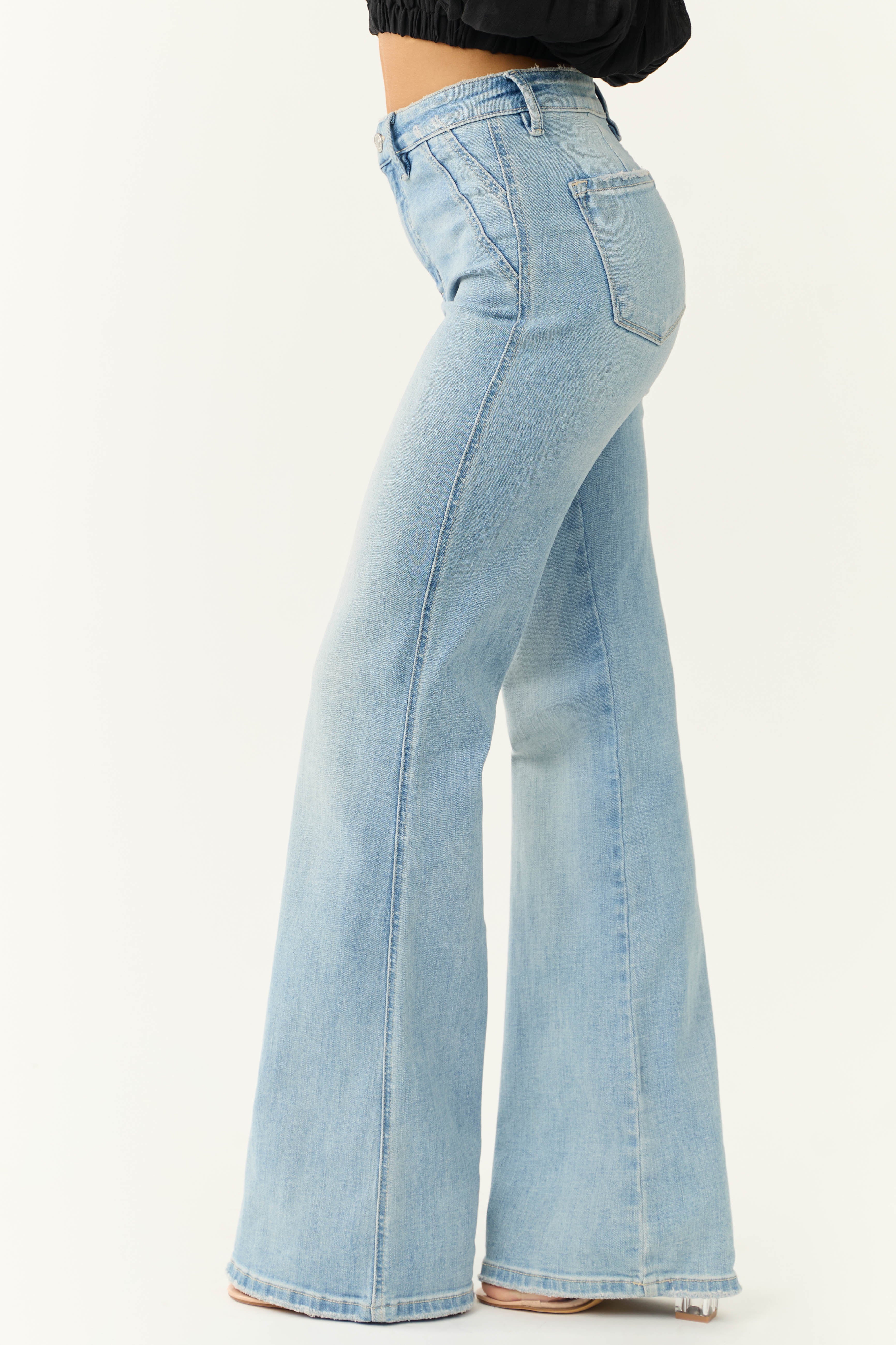 WOMEN’S WIDE LEG JEANS | HIGH WAIST LIGHT BLUE