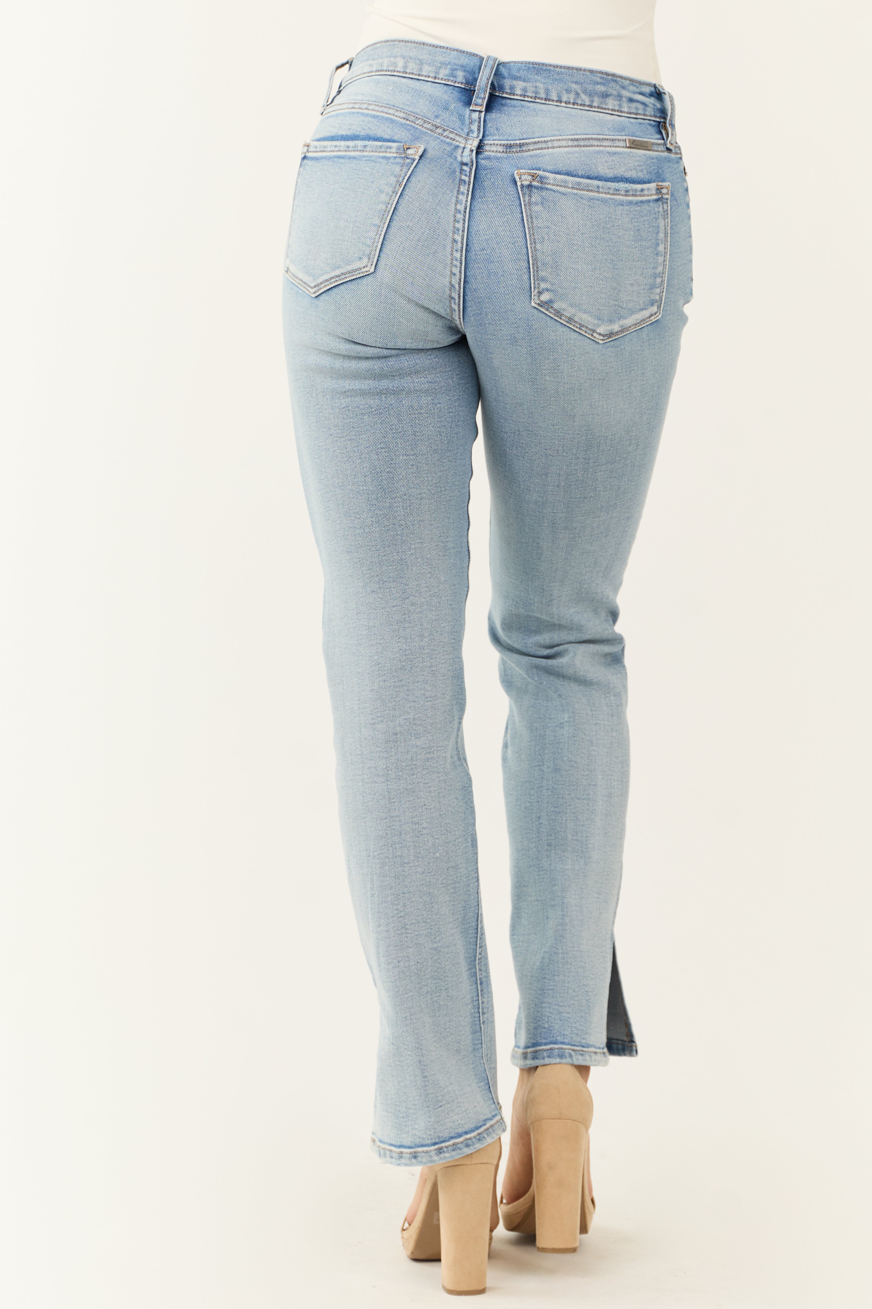 WOMEN’S STRAIGHT LEG JEANS | HIGH WAIST SPLIT HEM