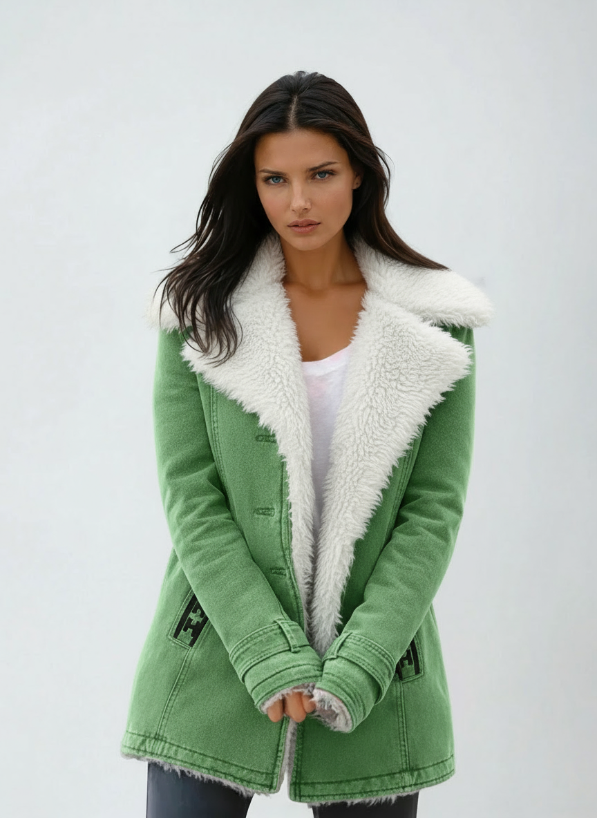 SUEDE WOOL WINTER COAT – WARM LINING