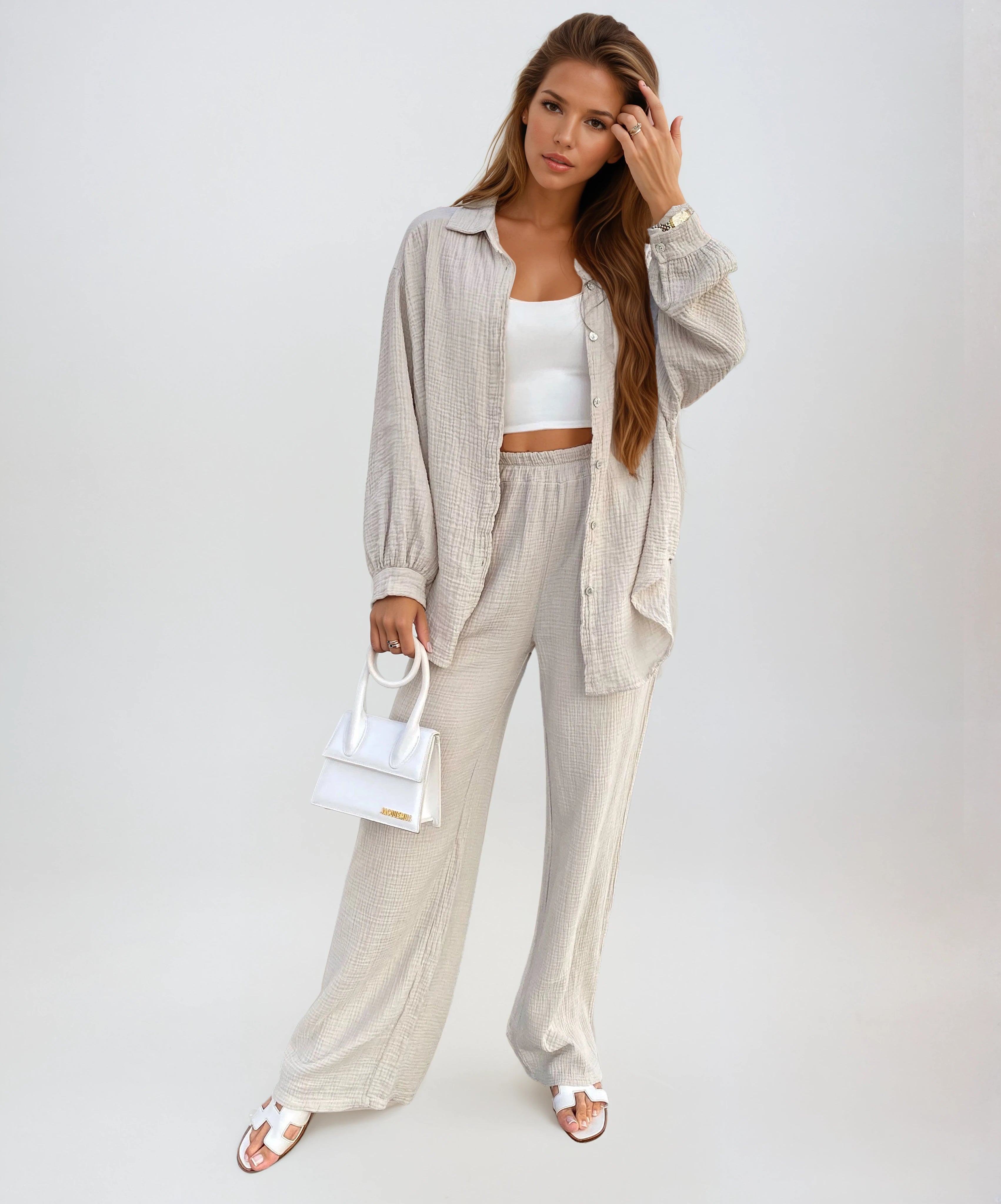 OVERSIZED COTTON MUSLIN BLOUSE