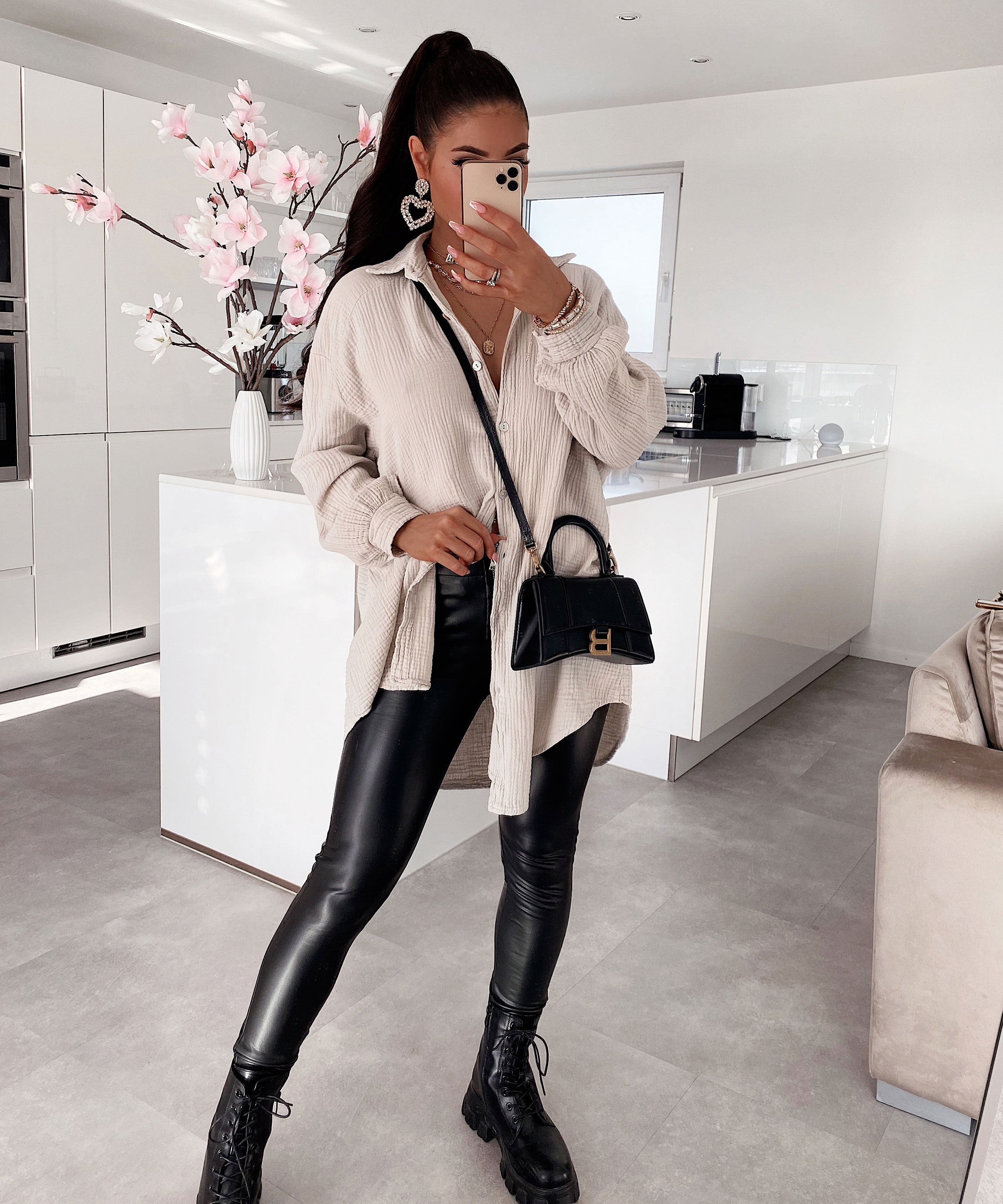 OVERSIZED COTTON MUSLIN BLOUSE
