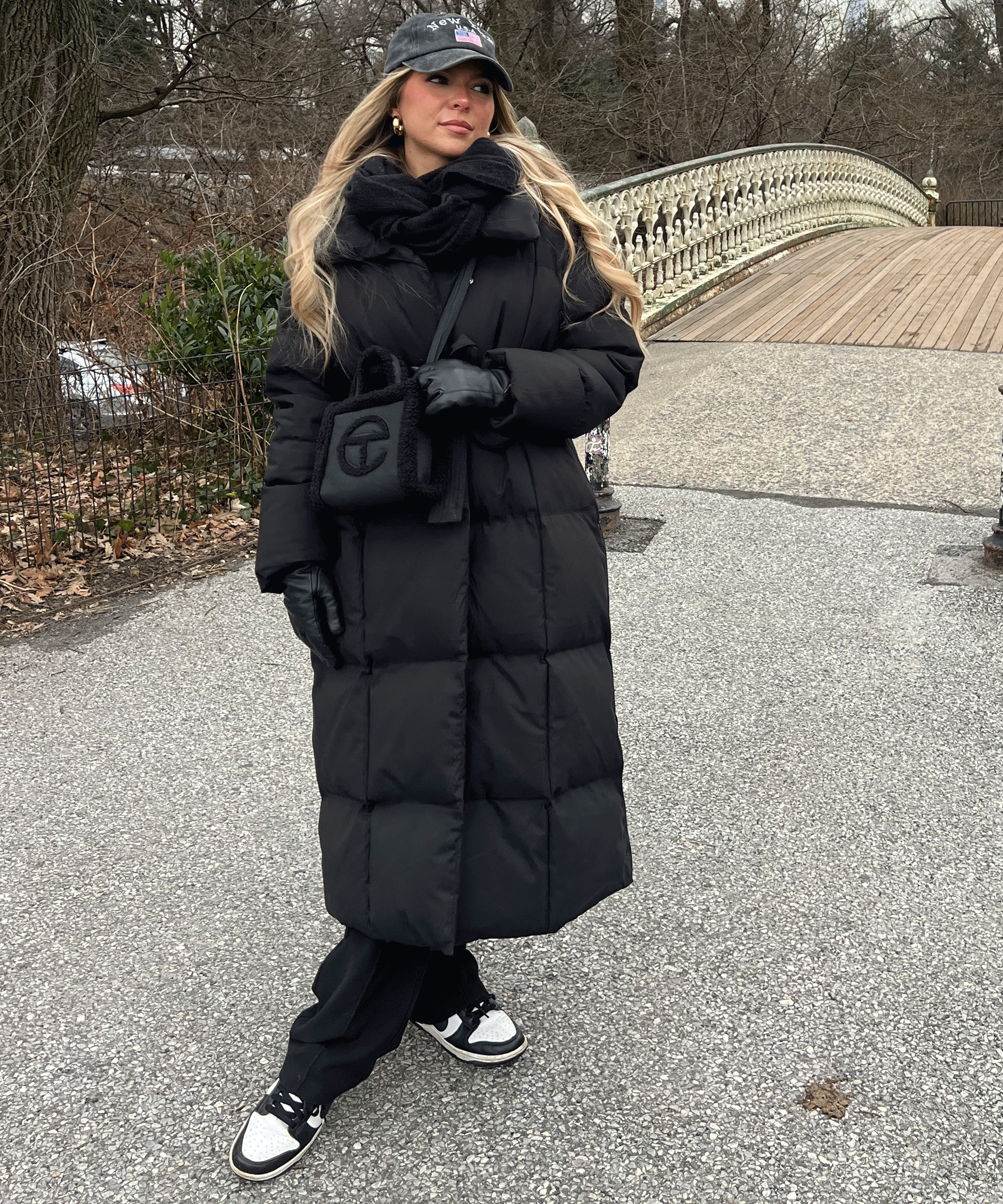 WOMEN’S LONG PUFFER COAT | BLACK MAXI BELTED WINTER JACKET