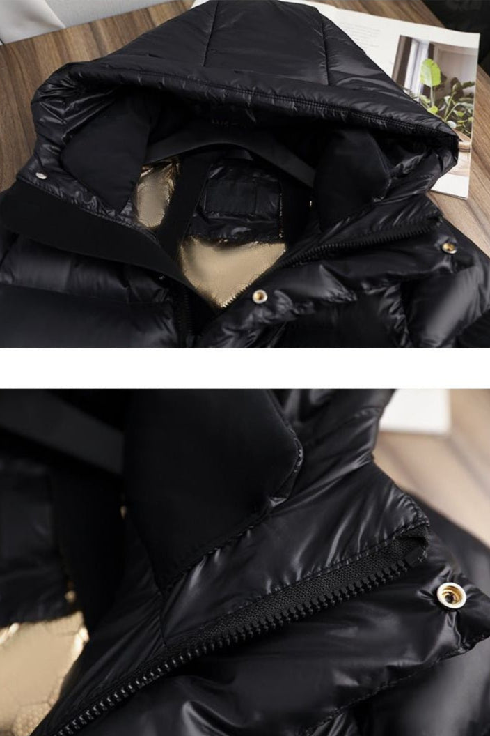 LONG HOODED PUFFER COAT