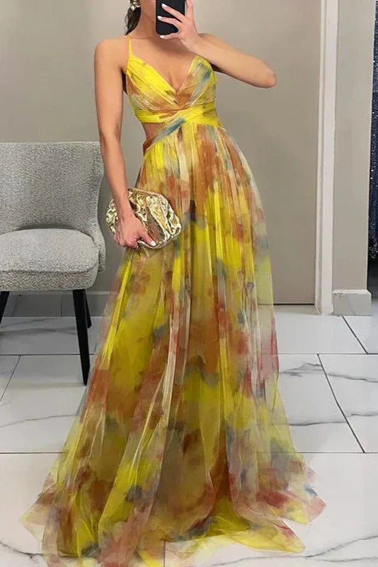 WEDDING GUEST DRESS | FLORAL MAXI WITH PLEATED SKIRT