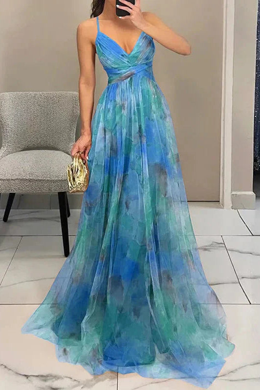 WEDDING GUEST DRESS | FLORAL MAXI WITH PLEATED SKIRT