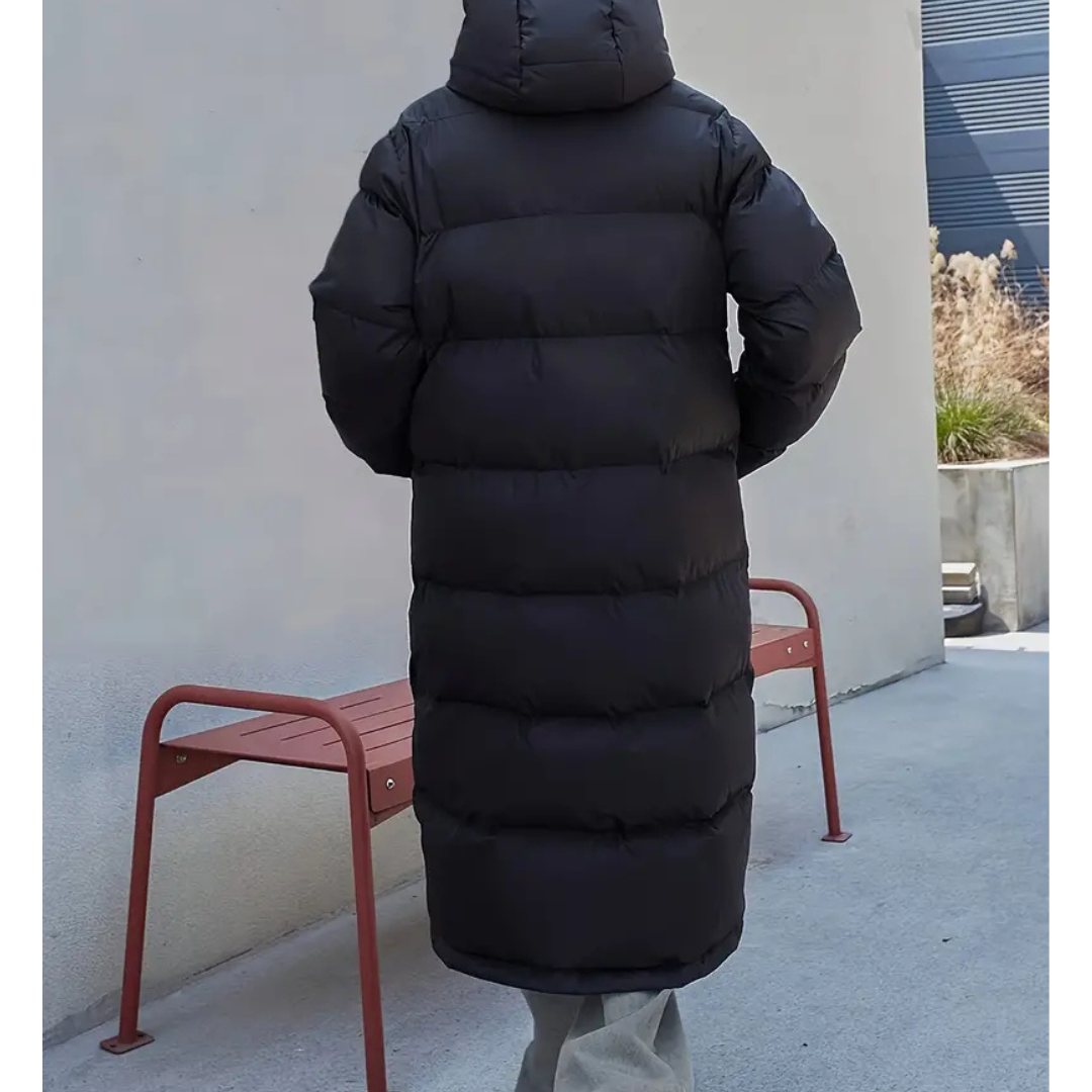 PUFFER COAT | BLACK MAXI WINTER JACKET