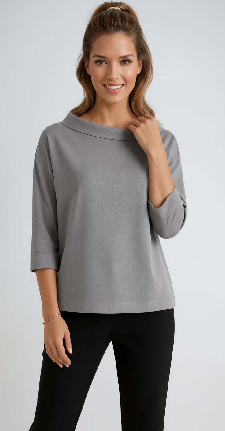 MODERN MINIMAL | RELAXED BOAT NECK TOP