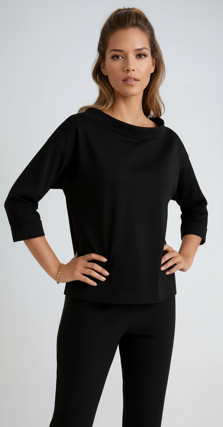 MODERN MINIMAL | RELAXED BOAT NECK TOP