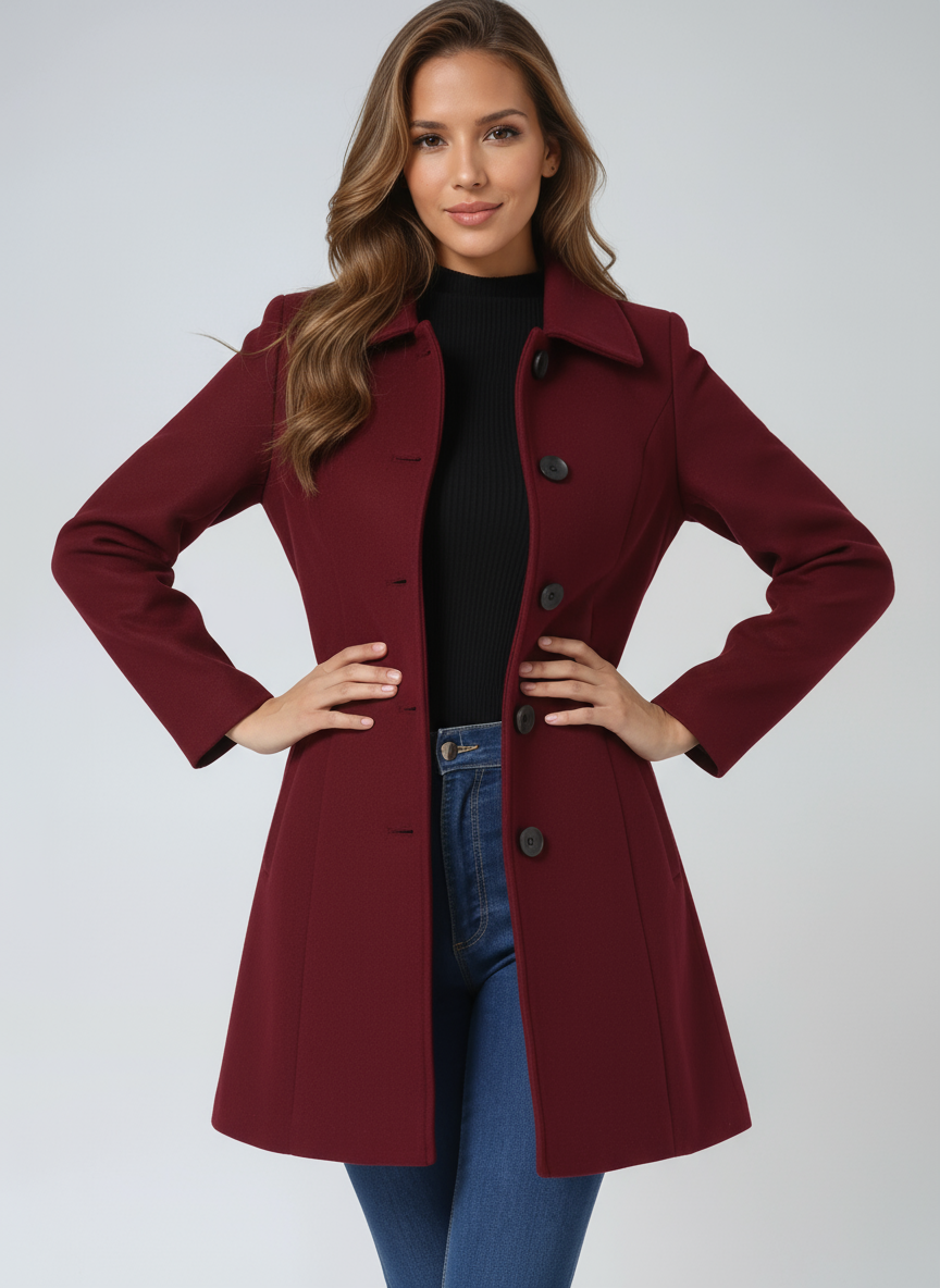 SINGLE BREASTED WINTER TRENCH COAT
