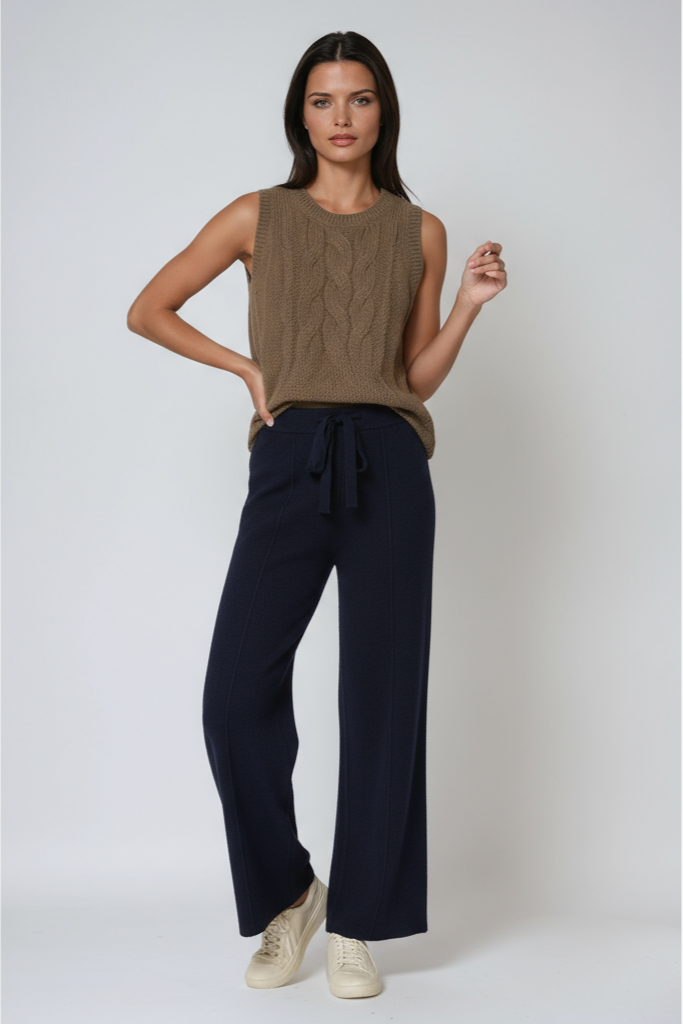 EFFORTLESS COMFORT | DRAWSTRING RELAXED FIT KNIT TROUSERS