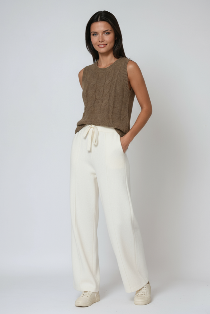 EFFORTLESS COMFORT | DRAWSTRING RELAXED FIT KNIT TROUSERS
