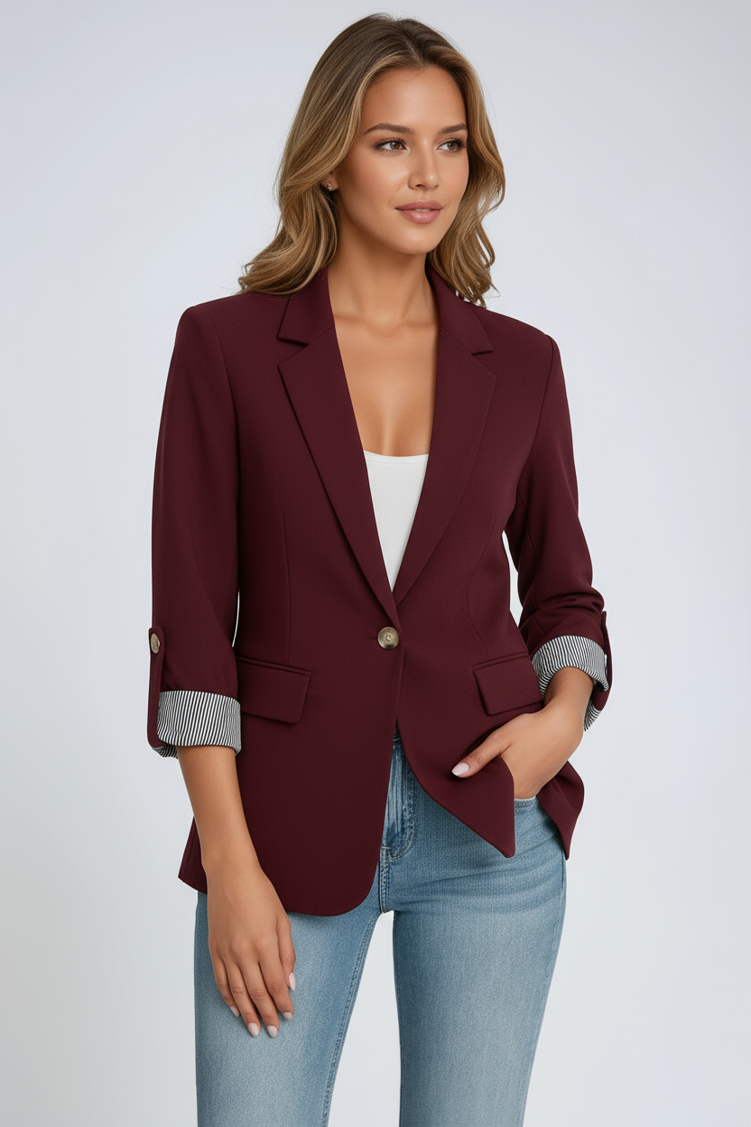ROLL TAB SLEEVE BLAZER
