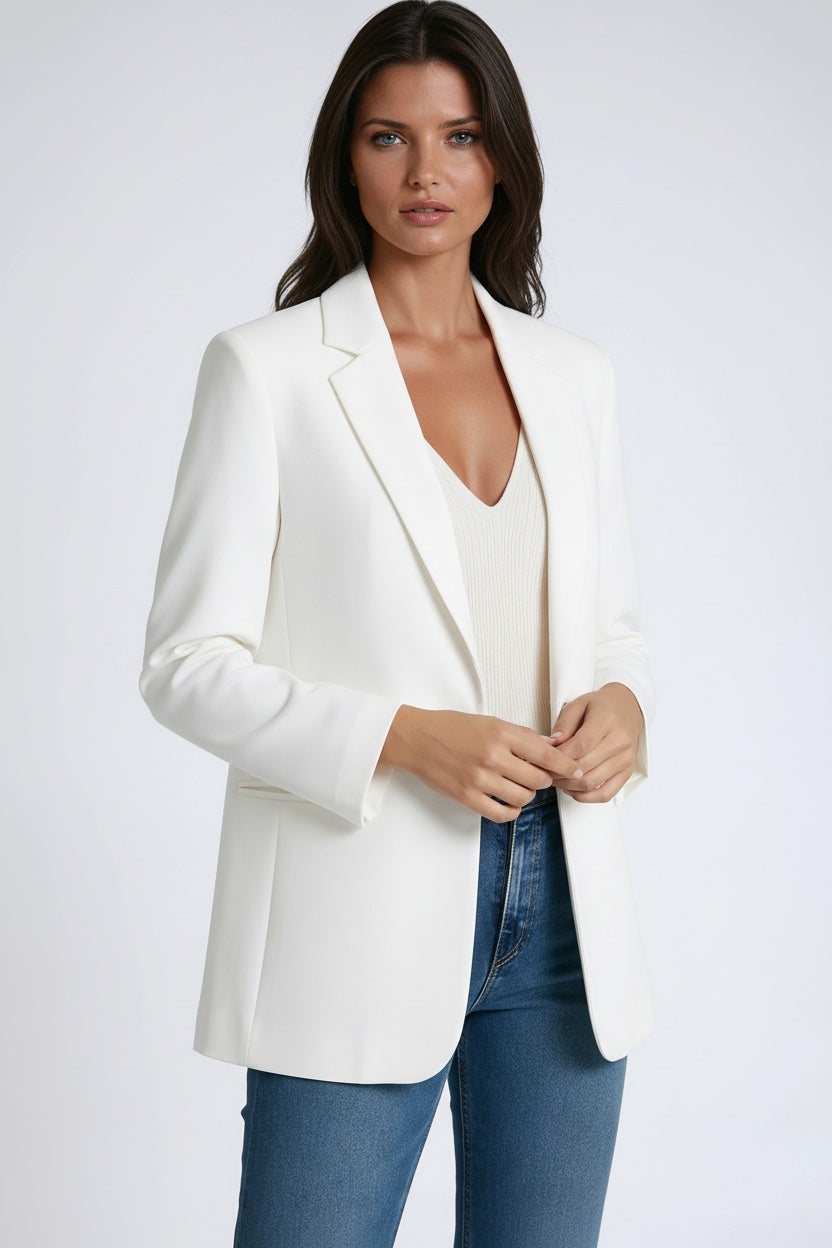 ELEGANT LONGLINE BLAZER JACKET