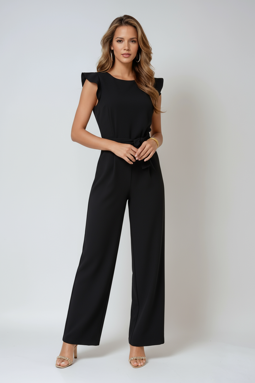 EFFORTLESS ELEGANCE | BELTED WIDE LEG JUMPSUIT