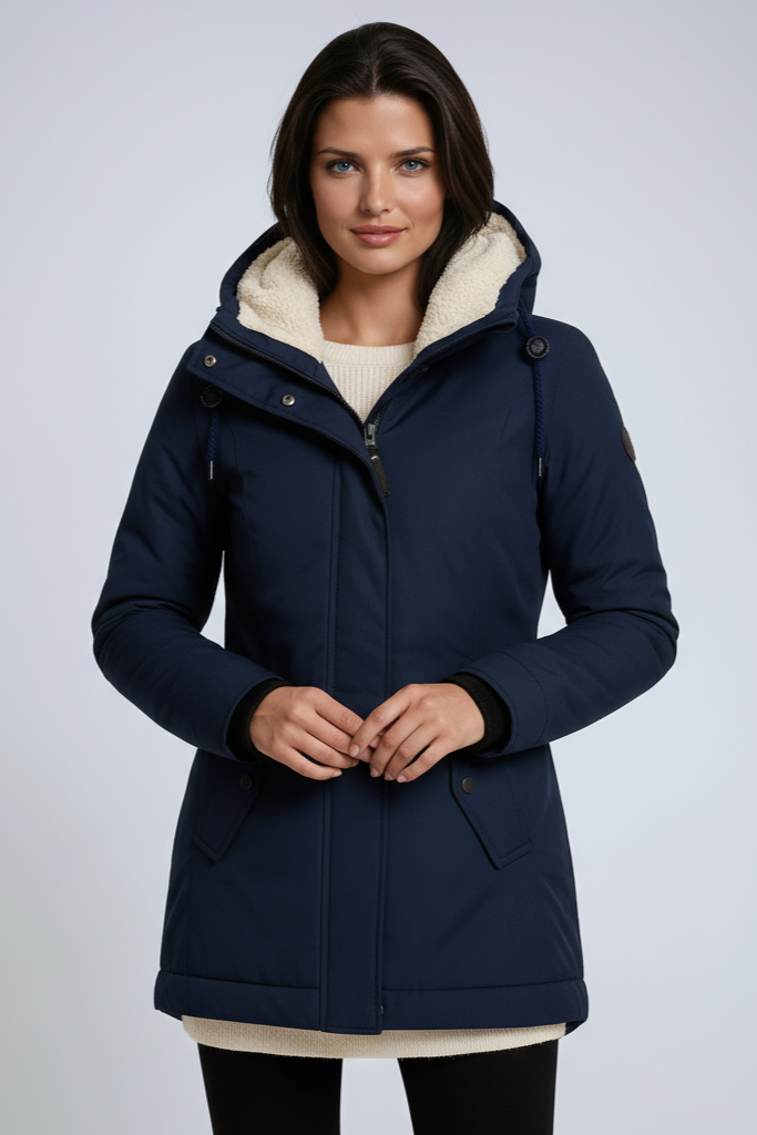 PARKA COAT | WINTER JACKET WITH FLEECE HOOD
