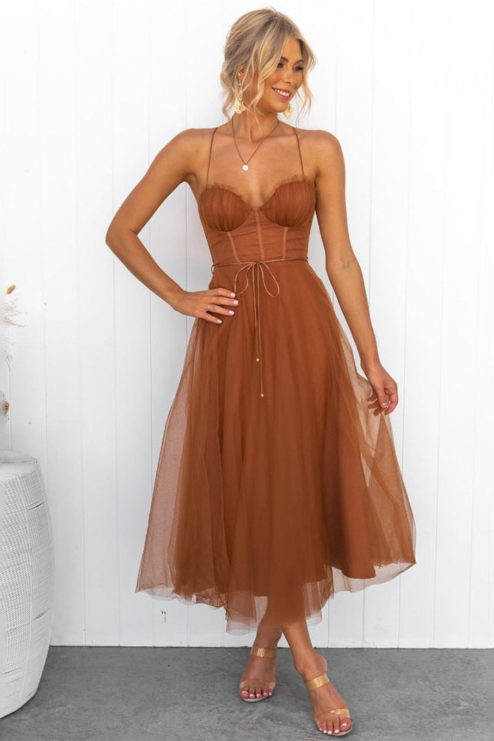 CHRISTMAS DRESS | CORSET TOP WITH SPAGHETTI STRAPS