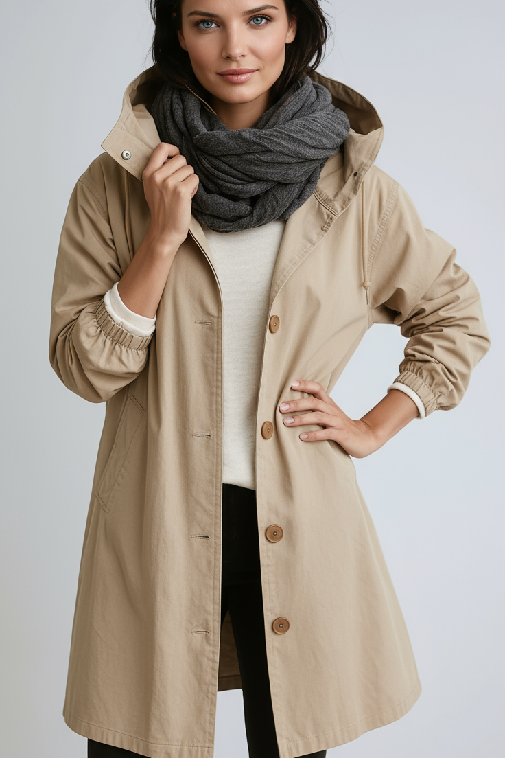 WATERPROOF LONG TRENCH COAT
